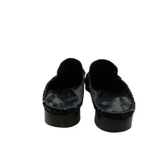 Sesto Meucci Women's Black Leather Slides Slip On Mules Made in Italy Size 11 N - Picture 4 of 11